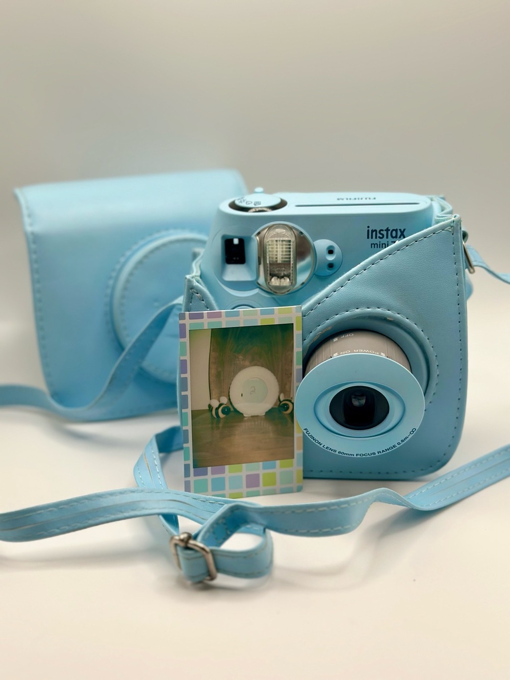 Fujifilm Instax Mini 7s Instant Film Camera - Blue Film Tested and Working